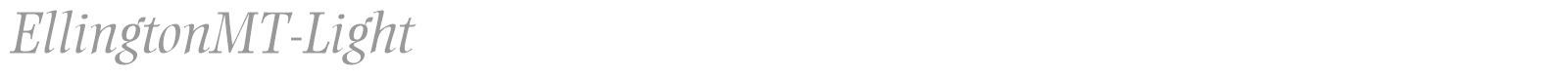 EllingtonMT-Light font preview